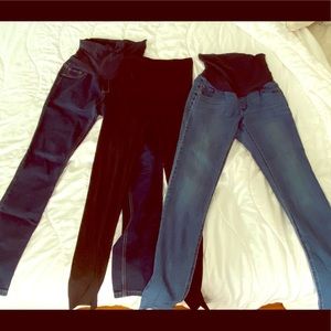 Motherhood Maternity Bundle Elastic Jeans M/S